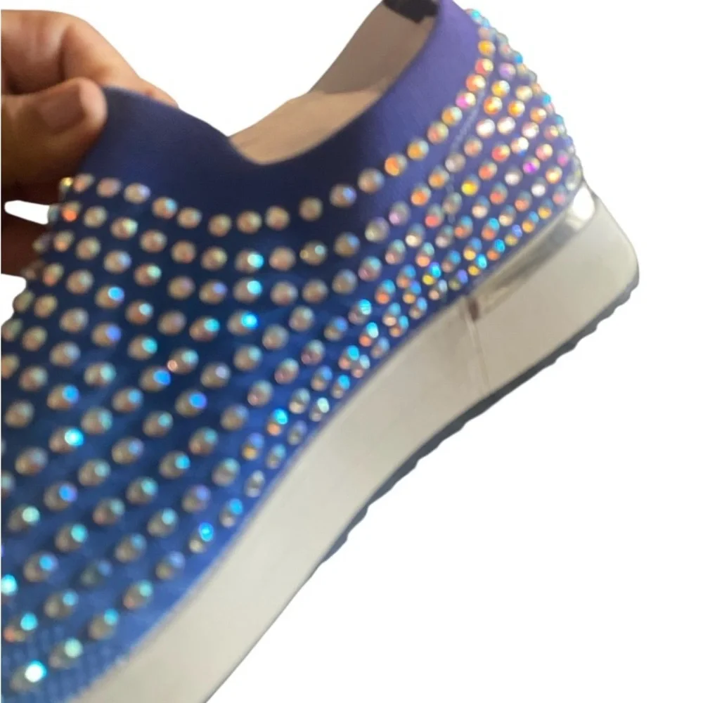 KENNETH COLE Reaction Rhinestone Sneakers Size 9 NEW